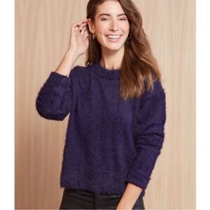 Sanctuary Purple fuzzy sweater. Size Large. Like New!